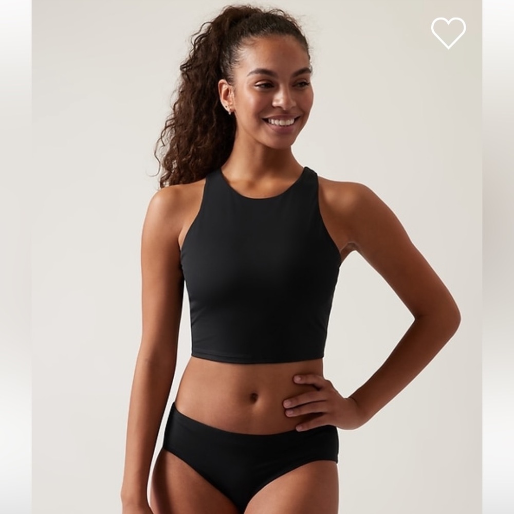 🖤 ATHLETA CONSCIOUS CROP BIKINI TOP D-DD // Black #531084